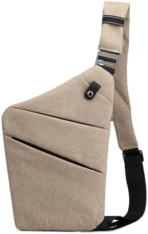 Anti Theft Crossbody Bags for Women, 2025 New Anti-Theft Travel Bag, Shoulder Bag Anti-theft Design for Travel, Sport (Khaki - Right Shoulder)