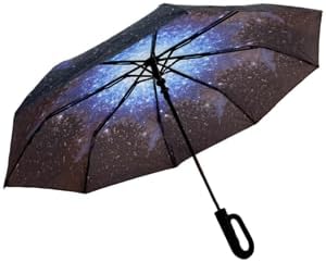 Nollia Windproof Automatic Travel Umbrella, Compact Portable with Reinforced Ribs for Sun & Rain
