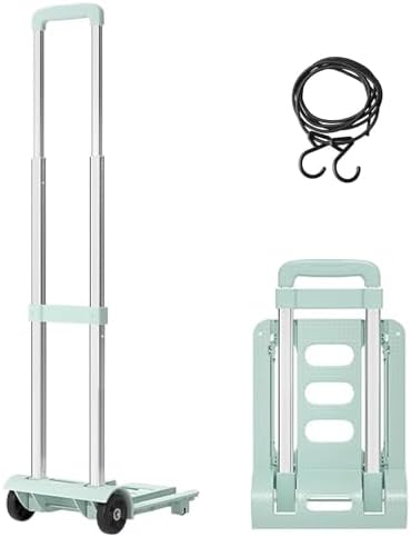 Lightweight Foldable Hand Truck Dolly - Portable Trolley Cart for Office, Travel, Luggage - Compact Pull Cart for Easy Transport & Storage