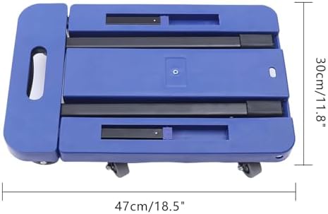 Lightweight Folding Luggage Cart - Portable Hand Truck with Extendable Base for Easy Carrying, Travel, and Office Use - Ideal Moving Trolley for Convenient Transport