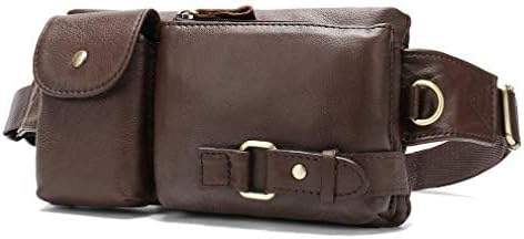 Hebetag Leather Waist Bag Fanny Pack for Men Women Travel Outdoor Sports Hunting Hiking Climbing Multi-Purpose Hip Bum Belt Slim Cell Phone Purse Wallet Casual Pouch