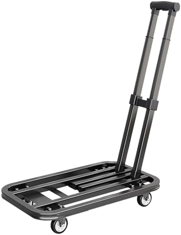 Heavy Duty Folding Trolley for Luggage, 150 Kg Capacity, Easy Maneuverability, Durable Design, Perfect for Travel, Transport, Shopping, and Moving Goods.
