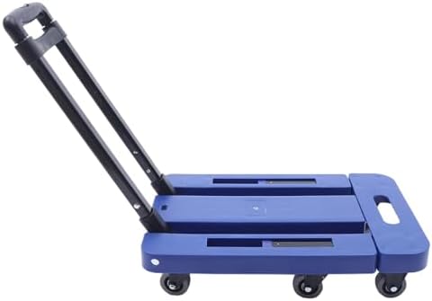Lightweight Folding Luggage Cart - Portable Hand Truck with Extendable Base for Easy Carrying, Travel, and Office Use - Ideal Moving Trolley for Convenient Transport