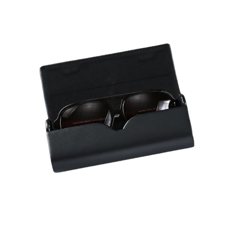 HSYMQ 3 Pcs Glasses Case Hard Shell, Square Leather Hard Eyeglass Case, Unisex Simple Large