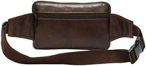 Hebetag Leather Fanny Pack Waist Bag for Men Women Travel Hiking Running Hip Bum Belt Vintage Retro Pouch Cell Phone Purse Wallet (Brown)
