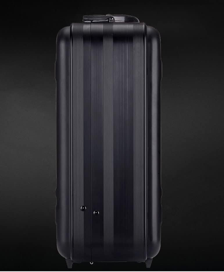Men Metal Briefcase Aluminum Locking Storage Box, Family Medicine Case, Money Suitcase, Jewellery Display Box with Removable Foam, Black (16.5X12.6X4.5 Inch)
