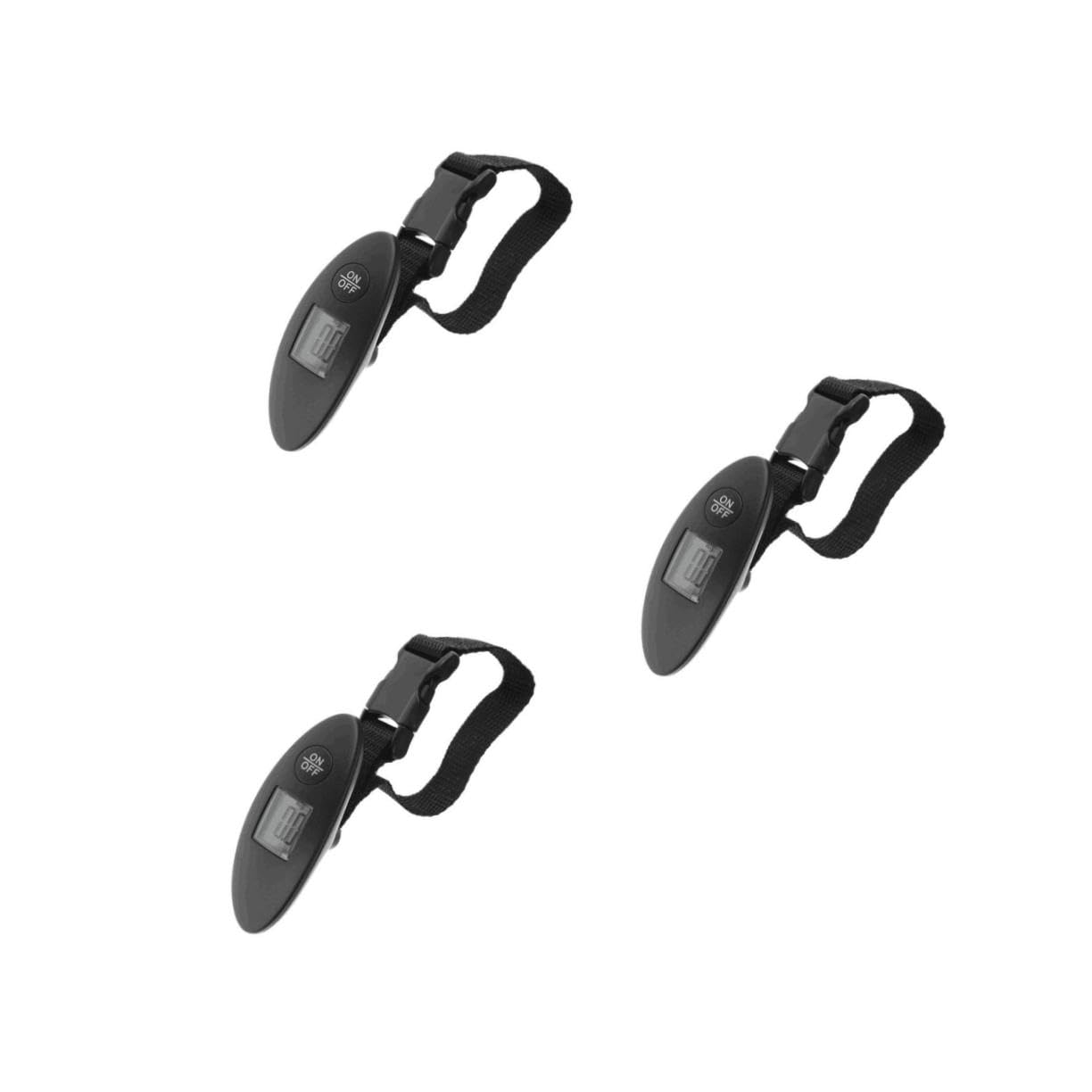 3pcs Mini Luggage Scale Portable Electronic Scale LCD Display for Travelling Essentials Weighing Suitcase