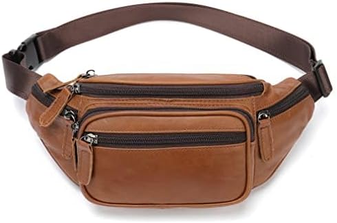 Leather Fanny Pack Waist Bag for Men Women Outdoor Travel Hiking Camping Walking Running Hip Bum