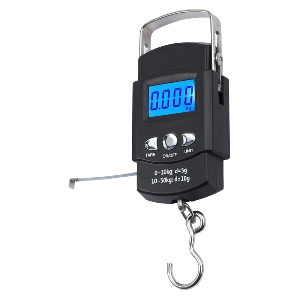Portable Luggage Scale Electronic Weighing Digital Scale Fishing Hanging Hook Scale Tool Fishing Gift for Men Women