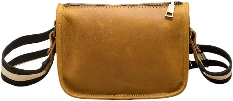 Genuine Leather Vintage Shoulder Bag Crossbody Small Messenger Bag for Men Women Casual Daily Travel Use