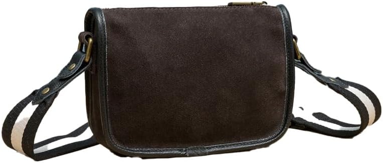 Genuine Leather Vintage Shoulder Bag Crossbody Small Messenger Bag for Men Women Casual Daily Travel Use