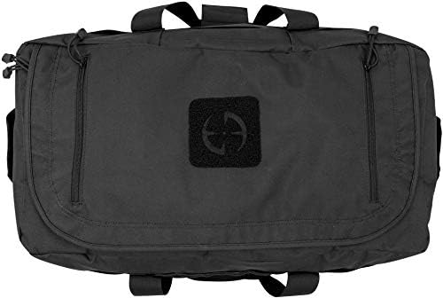 LAPG Expedition Carry-On Travel Duffel Bag, Multi-Way Outdoor Travel Bag with Backpack Straps, Black
