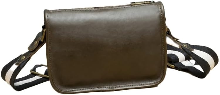 Genuine Leather Vintage Shoulder Bag Crossbody Small Messenger Bag for Men Women Casual Daily Travel Use