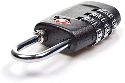 TSA Approved Luggage Lock,3 Digit Small Combination Padlock for Travel Suitcase (Black)