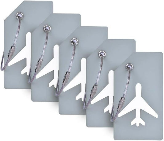 5Pack Silicone Luggage Tag with Name ID Card Perfect to Quickly Spot Luggage Suitcase by Ovener