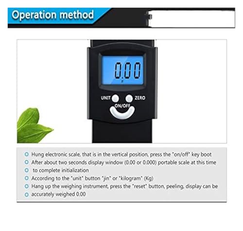 Portable Digital Luggage Scale 40kg/0.01kg - Mini Electronic Weighing Balance for Travel, Baggage, Fishing - Accurate Hanging Scale with Clear LCD Display