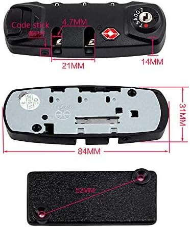 (2 Pieces) lizipai(Customs Locks) Combination Lock TSA Customs Lock Fixed Luggage Lock, Backpack Lock