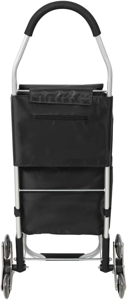 Heavy Duty Foldable Shopping Trolley with Stainless Steel Triangular Wheels Oxford Waterproof Cart