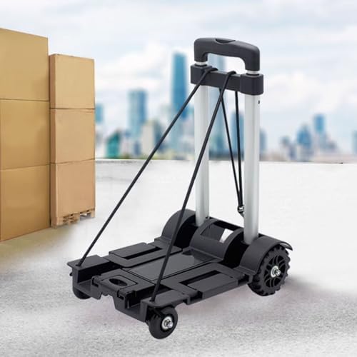 Folding Aluminum Alloy Rod Carts - Mini Push-Pull Luggage Trailer & Hand Trucks for Household &