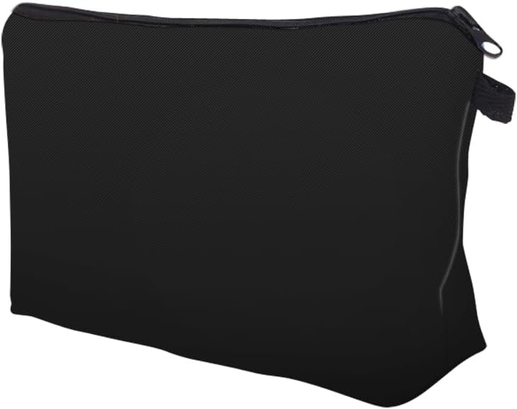 Cute Travel Makeup Bag Cosmetic Bag Small Pouch Gift for Women (Plain Black)
