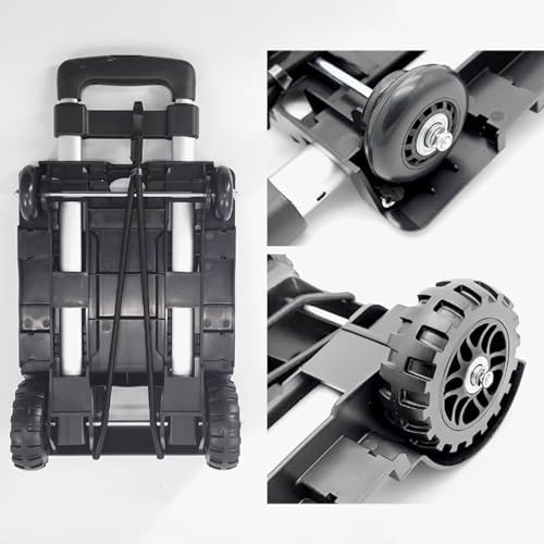 Folding Aluminum Alloy Rod Carts - Mini Push-Pull Luggage Trailer & Hand Trucks for Household &