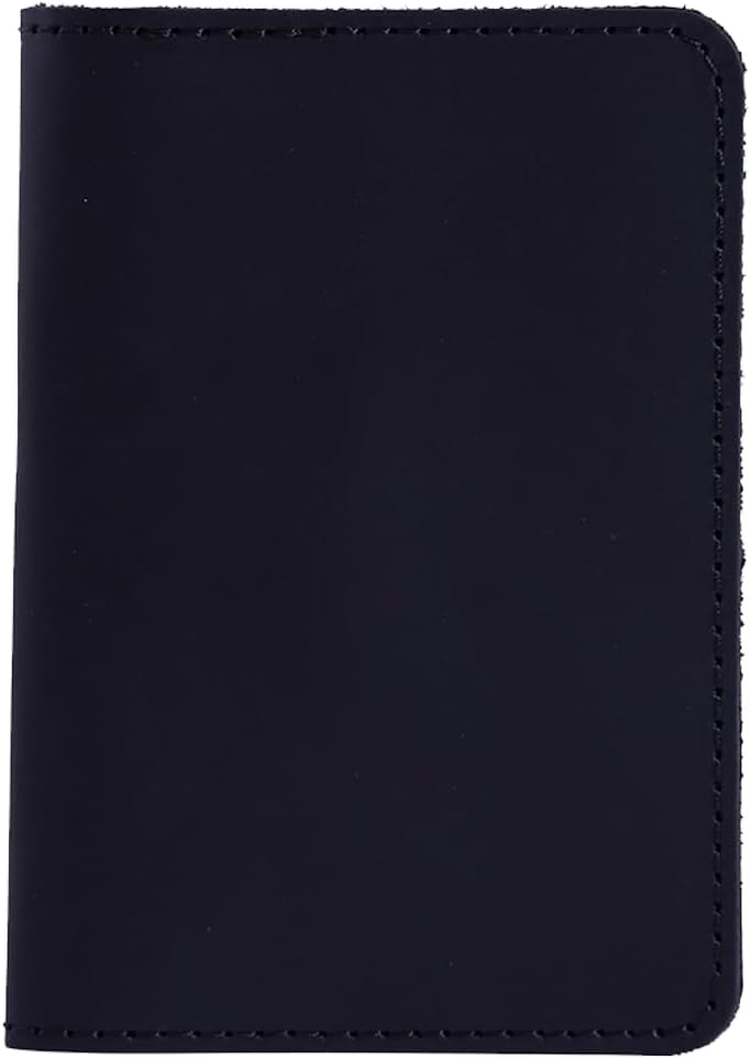 INCARNE US Passport Cover Clear - Travel Passport Wallet - Leather Passport Holder for Men Women Family with Card Slots & Note Compartmen - Sleeve Protector - Genuine Leather - Vintage Black
