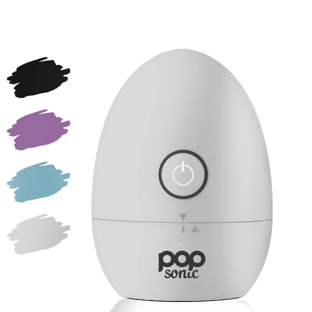 Pop Sonic Moon Shaver (Silver) - Face & Body Shavers for Men & Women - 3 Floating Rotary Heads Face Shaver w/Removable Cap - Long Lasting Lithium-ion Battery Portable Electric Shaver & Leg Shaver