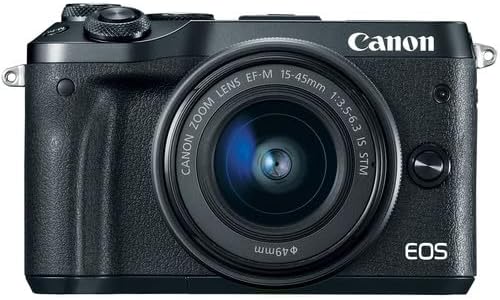 Canon EOS M6 Mirrorless Digital Camera with 15-45mm Lens | 24.2MP APS-C Sensor, Dual Pixel AF &