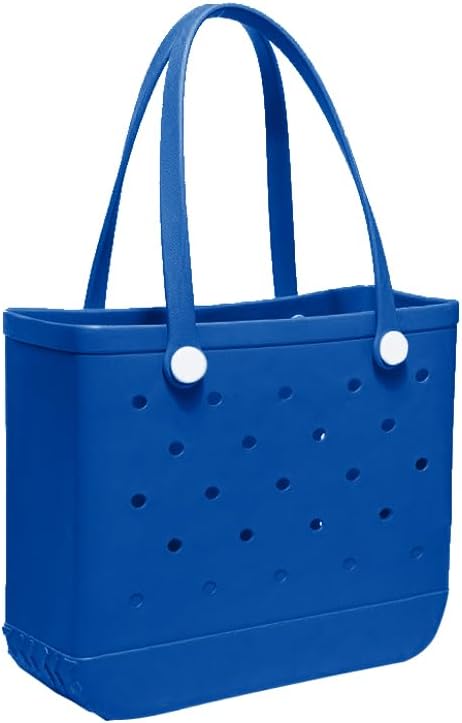 Medium Rubber Beach Bag for Men & Women, Large Capacity Rubber Travel Tote Bag for the Beach Boat Pool