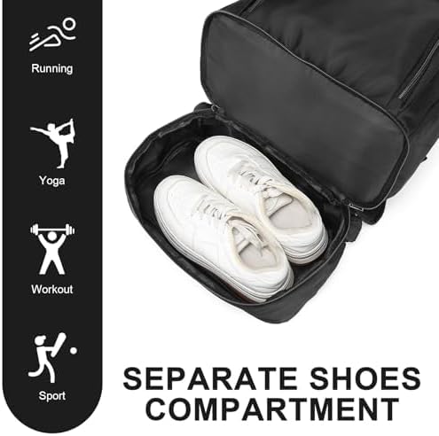 seyfocnia Gym Backpack for Men,Large Gym Bag with Shoe Compartment Lightweight Travel Workout