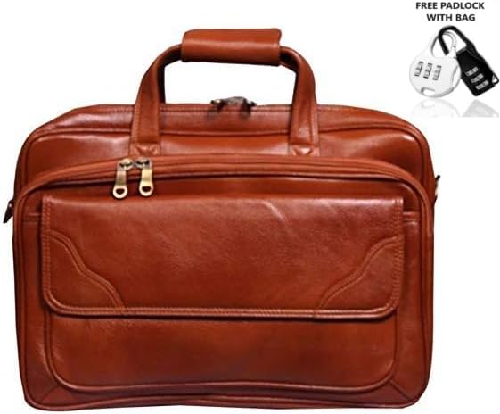 DA LV Full Grain Leather Laptop Briefcase for Men Top Choice Gifts Laptop Bag Multiple 16'' Compartments Brass Hardware