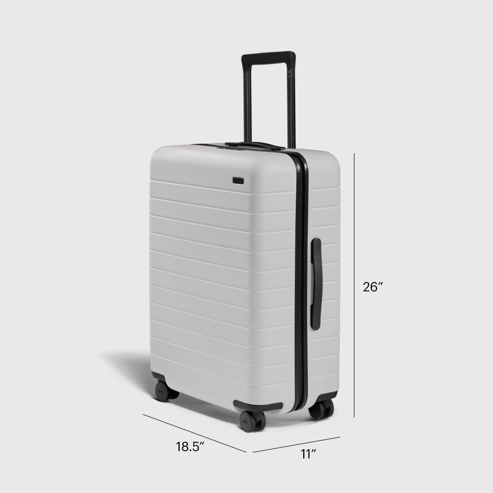 Away Medium Checked Luggage, Lightweight Hard Shell Suitcase with Spinner Wheels, Durable Rolling
