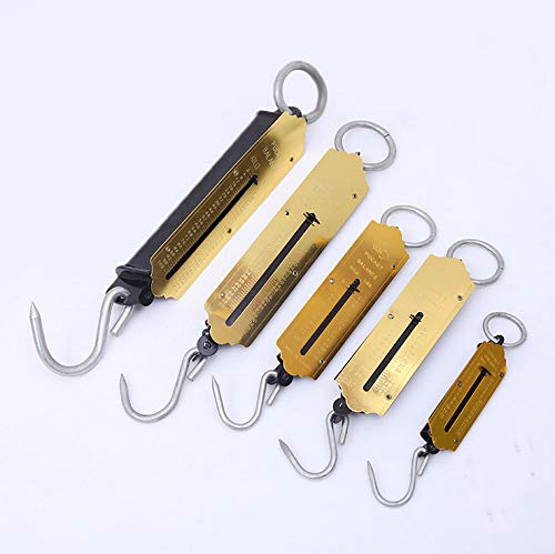 Spring Balance Fish Scales, Pocket Mechanical Spring Balance Weighing Scale with Hanging Loop for