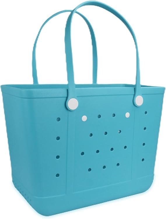 Tote Bag for Women - Large Rubber Beach Bag, Medium Waterproof Sandproof Travel Tote Bags for Beach Outdoor Sports