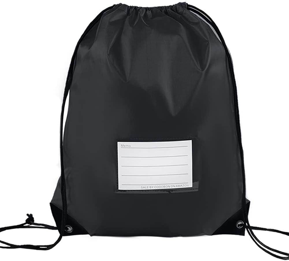 20 Pcs Drawstring Bags,Bulk Draw String Backpack, DIY Gym Sports Cinch Bag Sackpack for Women Men, Black