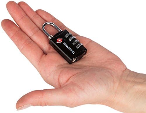 5 Pack TSA Luggage Locks with 4 Digit Combination – Heavy Duty Set Your Own Padlocks for Travel