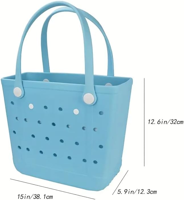 Rubber Beach Bag Tote Bag For Women Large Sandproof Travel Tote Bags For Beach Outdoor Sports