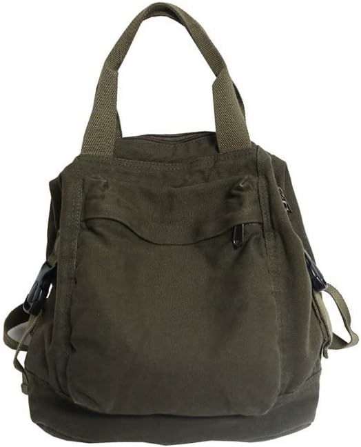Small Boho Canvas Backpack for Women Vintage Style Outdoor Travel Bag Casual Daypack Grunge