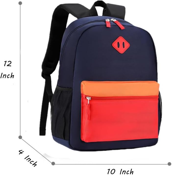 Preschool Backpack Kindergarten Toddler School Backpacks 2-4 Years for Boys and Girls with Chest Buckle (Navy Red, Small-12 H(not Fit Folder))