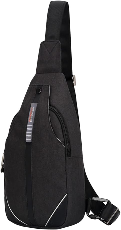WATERFLY Small Crossbody Sling Backpack Anti Theft Backpack for Traveling Chest Bags for Men&Women