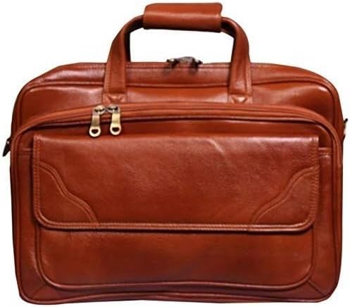 DA LV Full Grain Leather Laptop Briefcase for Men Top Choice Gifts Laptop Bag Multiple 16'' Compartments Brass Hardware