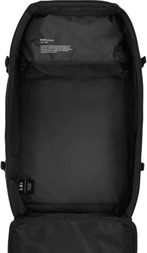Db Journey Ramverk Pro Backpack - Lightweight, Heavy Duty Camera Backpack for Photographers with Laptop Compartment, Water-Resistant Camera Bag with Roller Bag Hook Up System, 32L - Blackout