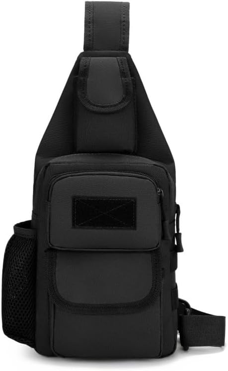 Sling Bag Crossbody Backpack for Men,Handiness Skiing Sling Bag, Lightweight Daypack for Hiking Travel (Black)