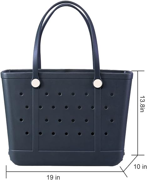 Rubber Beach Bag Tote Bag For Women Large Sandproof Travel Tote Bags For Beach Outdoor Sports