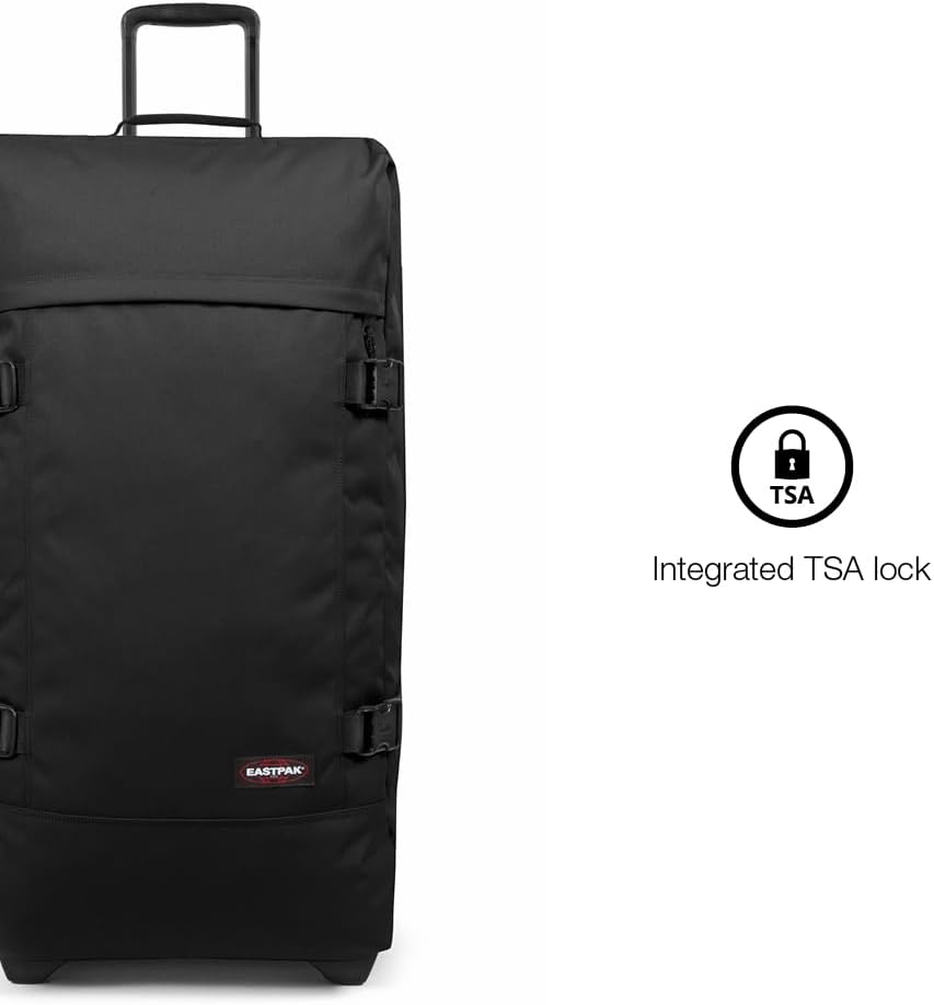 EASTPAK Tranverz L – 121L Large Wheeled Luggage with Dual Compartments, TSA Lock, Compression Straps & Smooth-Wheeling System, Wine Burgundy