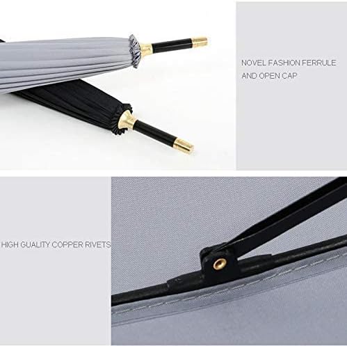 ThreeH Bamboo Stick Umbrella Auto Open Solid Color Fashionable and Simple 190T 16 Ribs,KS08 Green