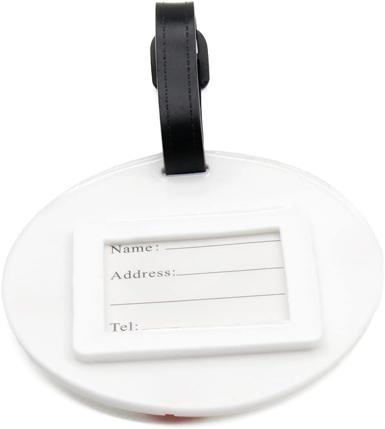 Baseball Luggage Tags for Suitcases 2-Pack Cute Silicone Luggage Tag with Name ID Card Funny Suitcase Label