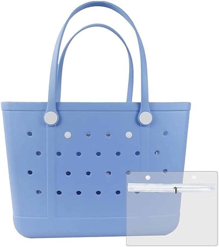 Tote Bag for Women - Large Rubber Beach Bag, Medium Waterproof Sandproof Travel Tote Bags for Beach Outdoor Sports