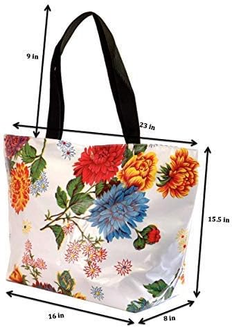 Alux Tote Bag for Women - Waterproof, Sturdy & Spacious Bag for Beach, Work, Gym, Travel - Eco-Friendly & Easy to Clean