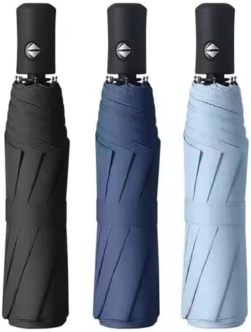 Full Automatic Three-Fold Umbrella – Windproof, Waterproof, Compact Travel Umbrella with UV Protection, Lightweight & Durable for Men and Women